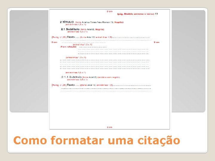 Como formatar uma citação 