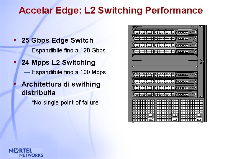 Accelar Edge: L 2 Switching Performance • 25 Gbps Edge Switch — Espandibile fino