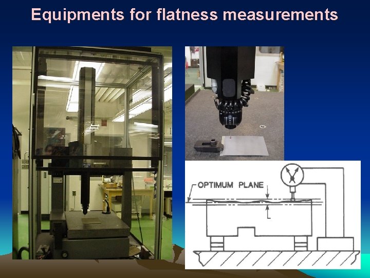 Equipments for flatness measurements 