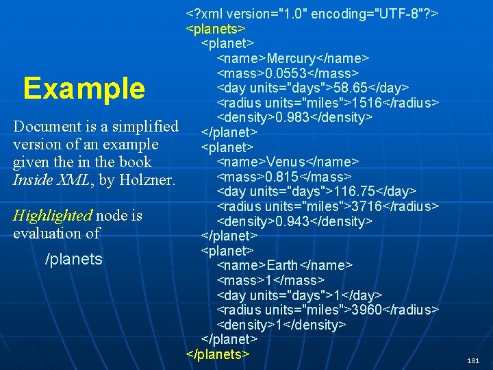 Example Document is a simplified version of an example given the in the book