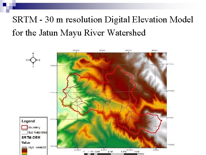 SRTM - 30 m resolution Digital Elevation Model for the Jatun Mayu River Watershed