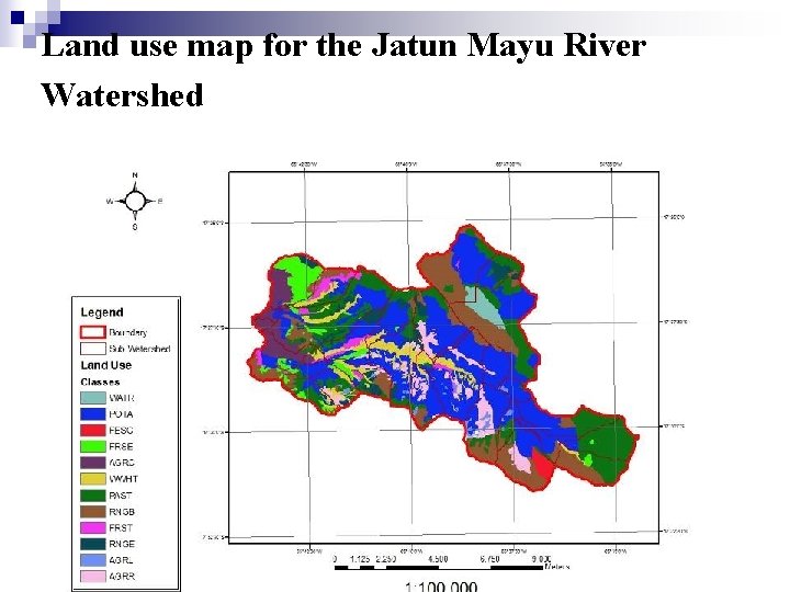 Land use map for the Jatun Mayu River Watershed 