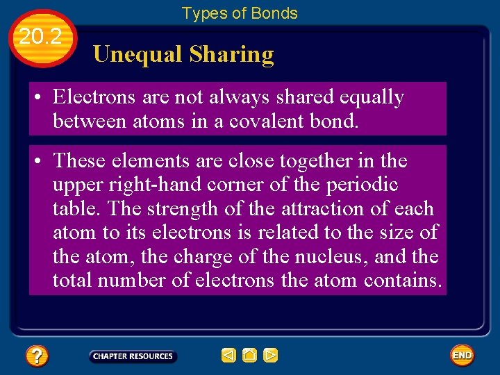 Types of Bonds 20. 2 Unequal Sharing • Electrons are not always shared equally