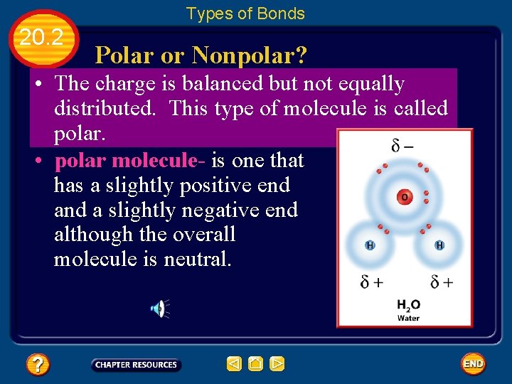 Types of Bonds 20. 2 Polar or Nonpolar? • The charge is balanced but