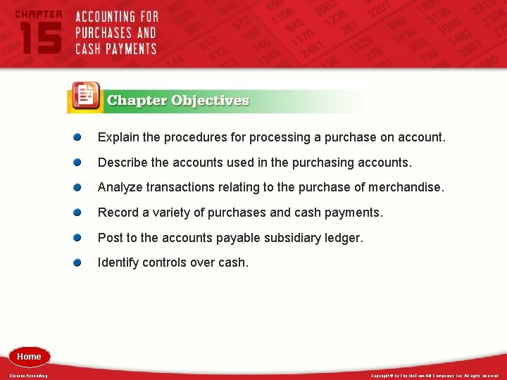 Explain the procedures for processing a purchase on account. Describe the accounts used in