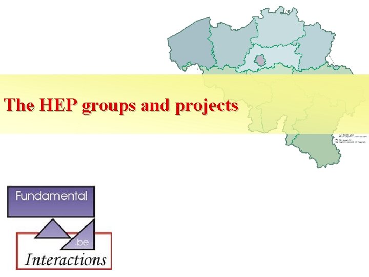 The HEP groups and projects 