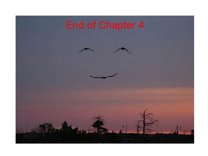 End of Chapter 4 