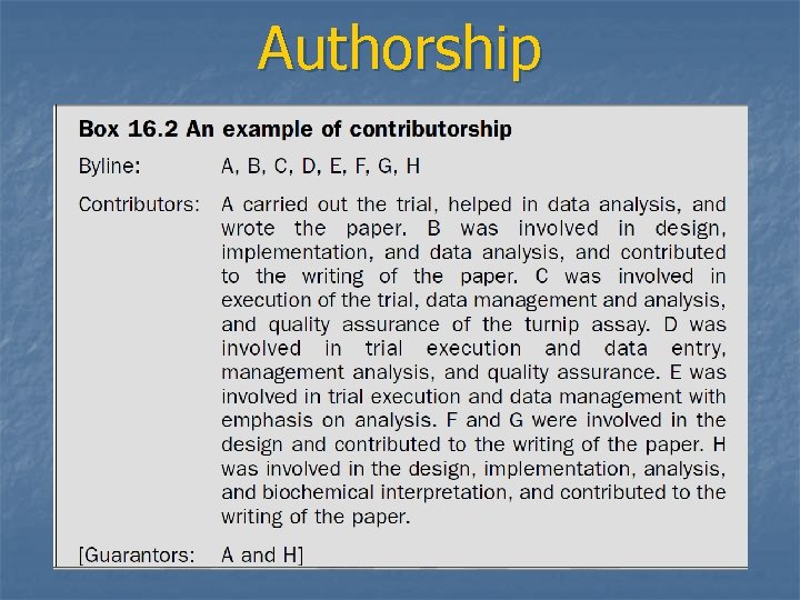 Authorship 