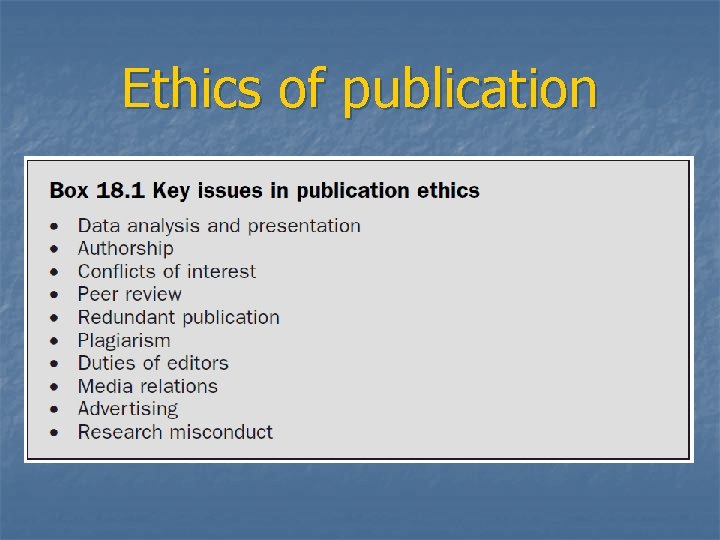Ethics of publication 