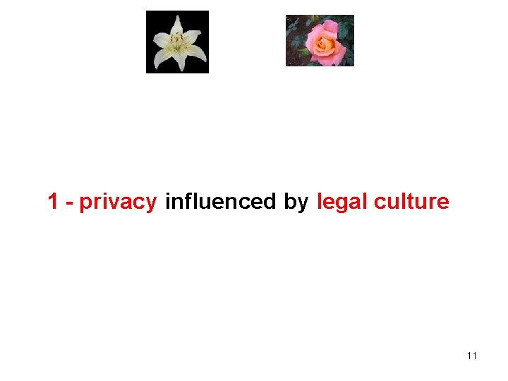  1 - privacy influenced by legal culture 11 