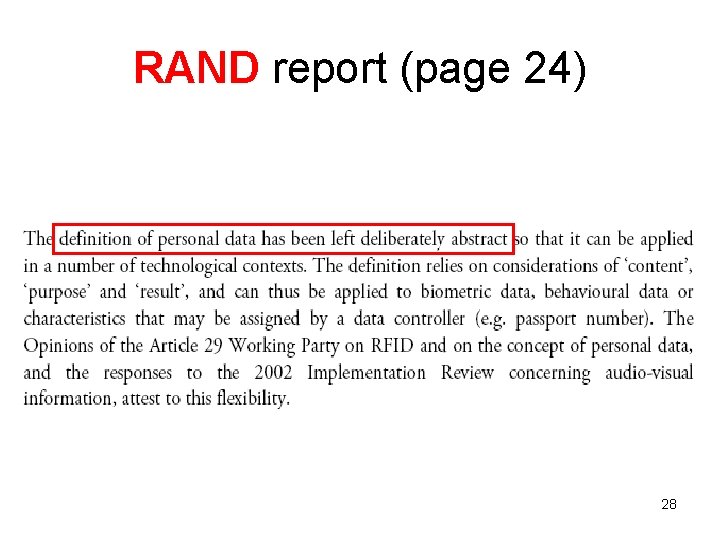 RAND report (page 24) 28 