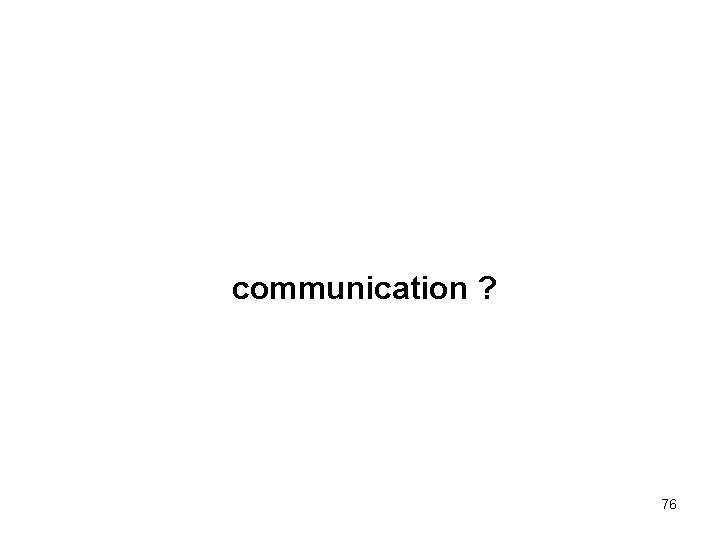  communication ? 76 