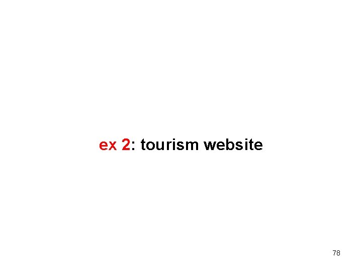 ex 2: tourism website 78 
