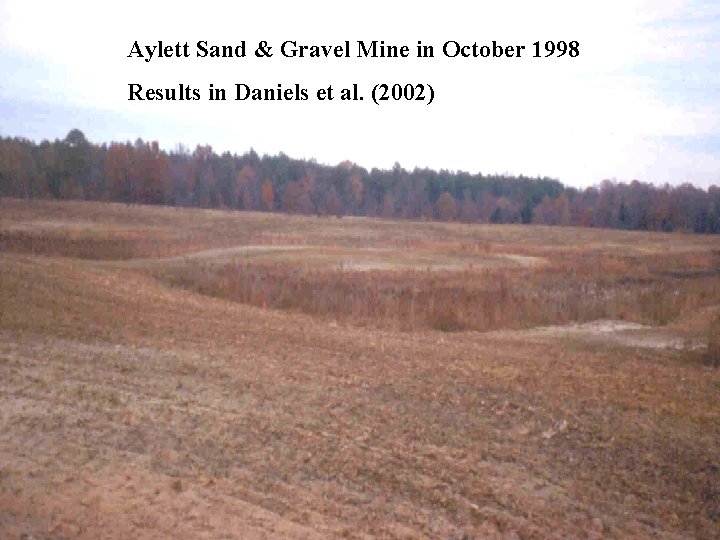 Aylett Sand & Gravel Mine in October 1998 Results in Daniels et al. (2002)