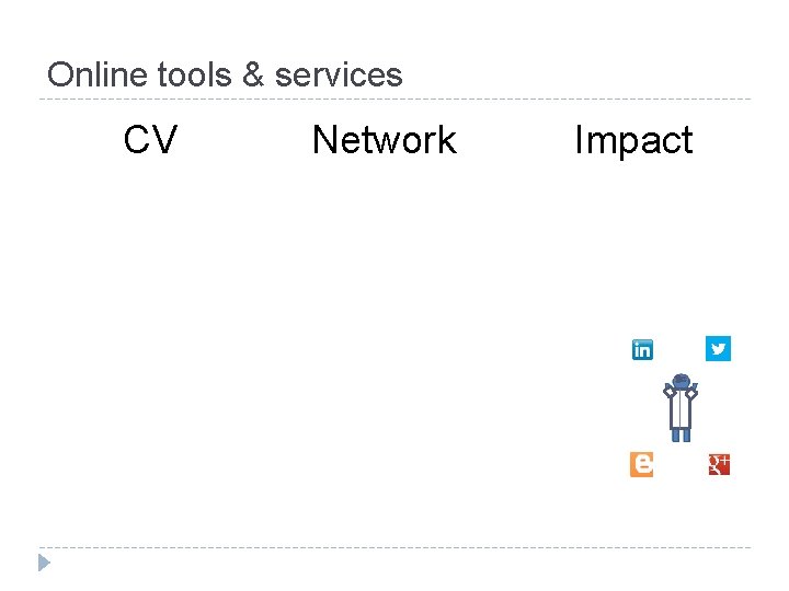 Online tools & services CV Network Impact 