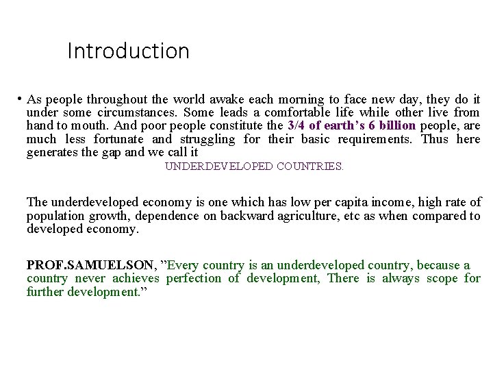 Introduction • As people throughout the world awake each morning to face new day,