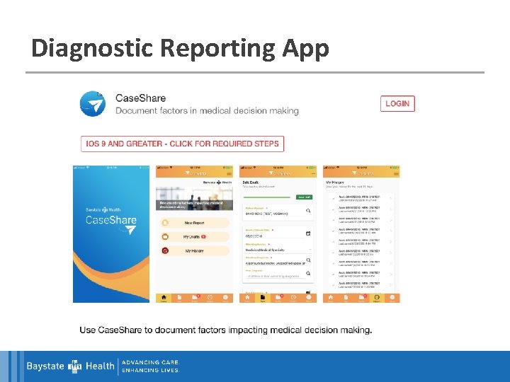 Diagnostic Reporting App 