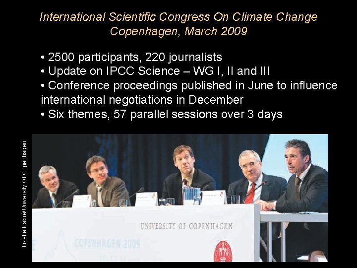 International Scientific Congress On Climate Change Copenhagen, March 2009 Lizette Kabré/University Of Copenhagen •