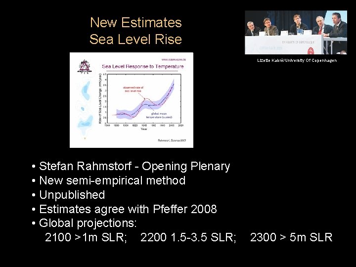 New Estimates Sea Level Rise Lizette Kabré/University Of Copenhagen • Stefan Rahmstorf - Opening