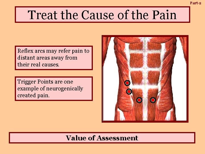 Part-2 Treat the Cause of the Pain Reflex arcs may refer pain to distant