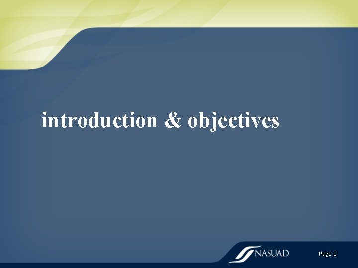 introduction & objectives Page 2 