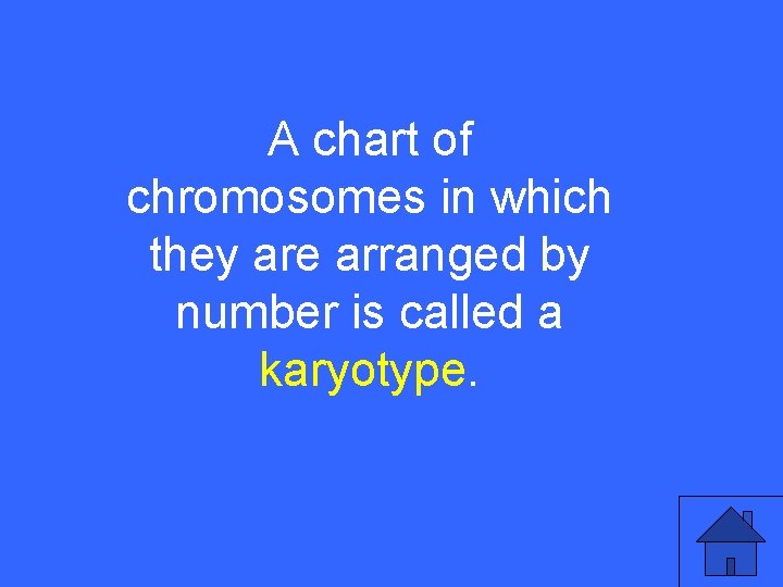 IV 5 a A chart of chromosomes in which they are arranged by number