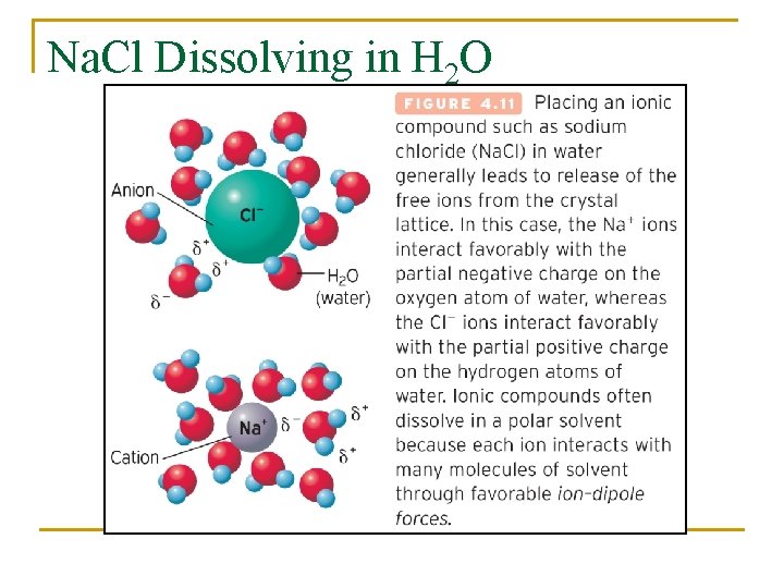Na. Cl Dissolving in H 2 O 