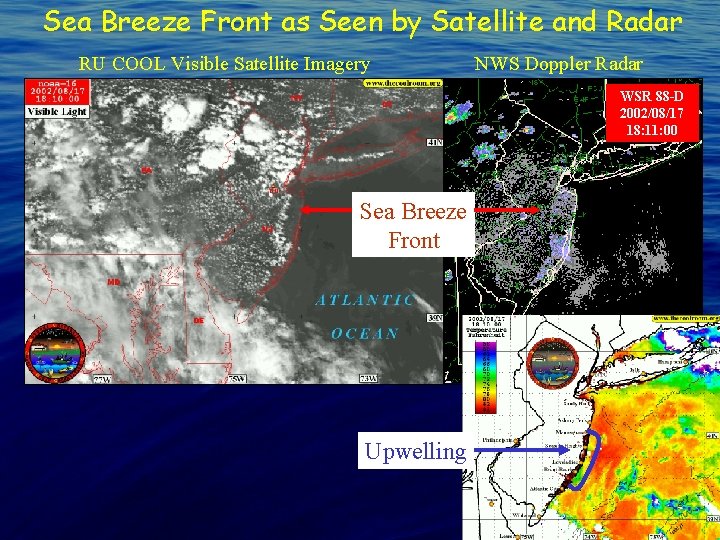 Sea Breeze Front as Seen by Satellite and Radar RU COOL Visible Satellite Imagery