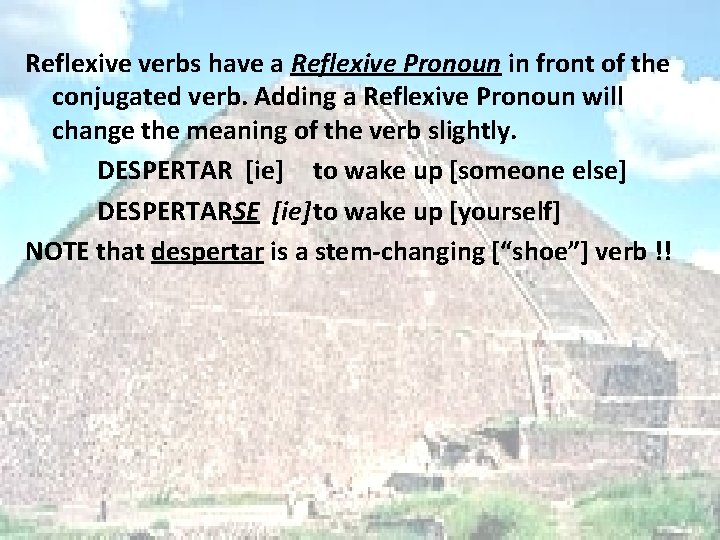 Reflexive verbs have a Reflexive Pronoun in front of the conjugated verb. Adding a