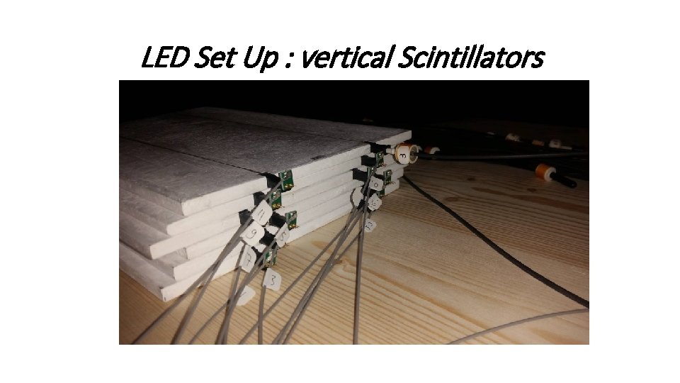 LED Set Up : vertical Scintillators 