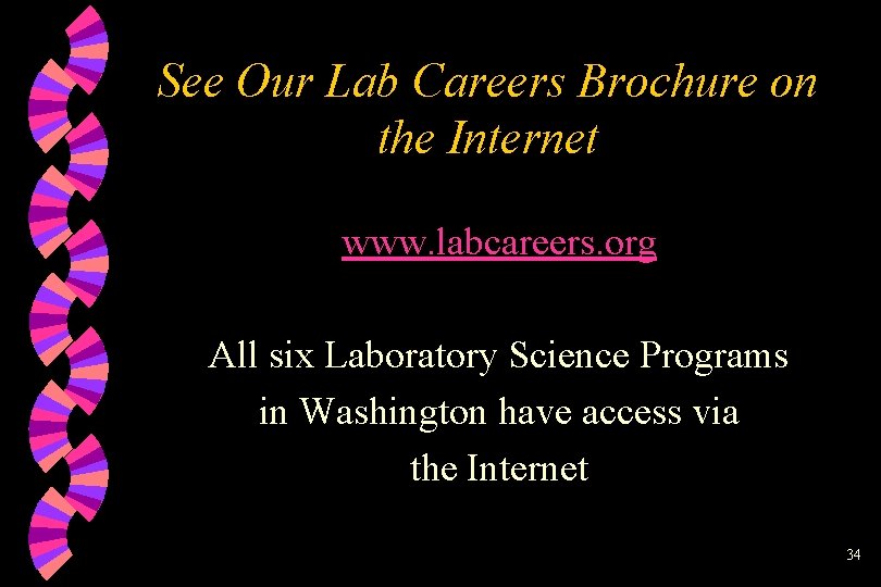 See Our Lab Careers Brochure on the Internet www. labcareers. org All six Laboratory