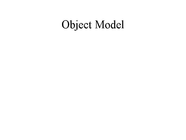 Object Model 