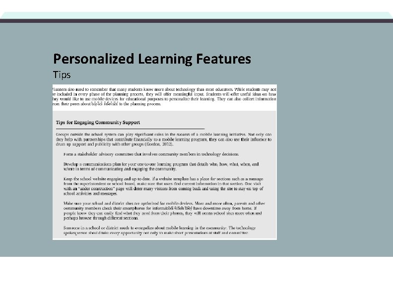 Personalized Learning Features Tips 