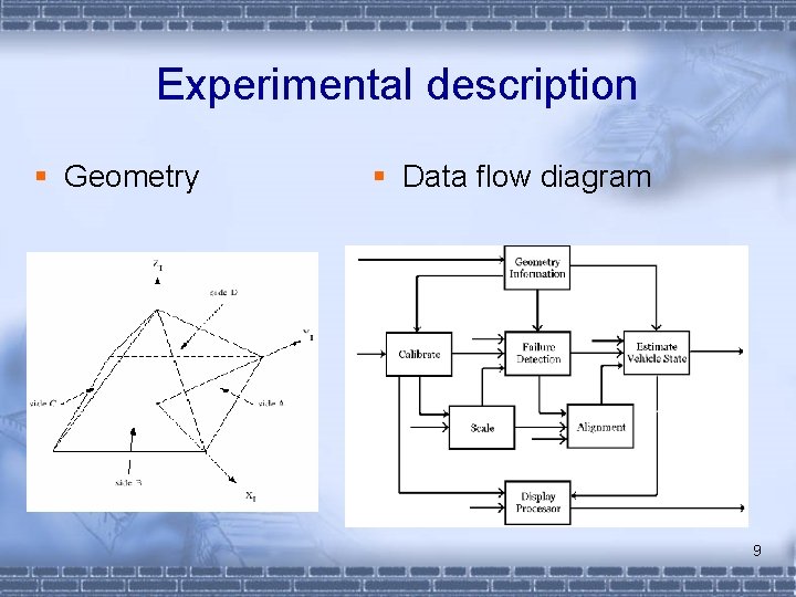 Experimental description § Geometry § Data flow diagram 9 