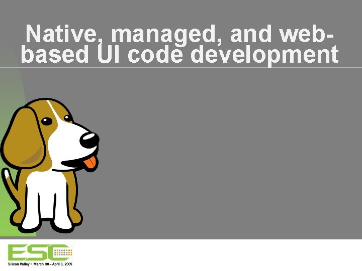 Native, managed, and webbased UI code development 