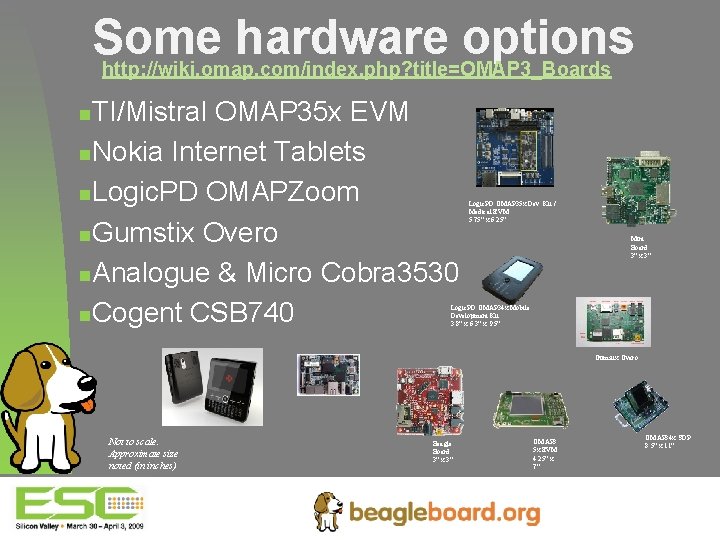 Some hardware options http: //wiki. omap. com/index. php? title=OMAP 3_Boards TI/Mistral OMAP 35 x