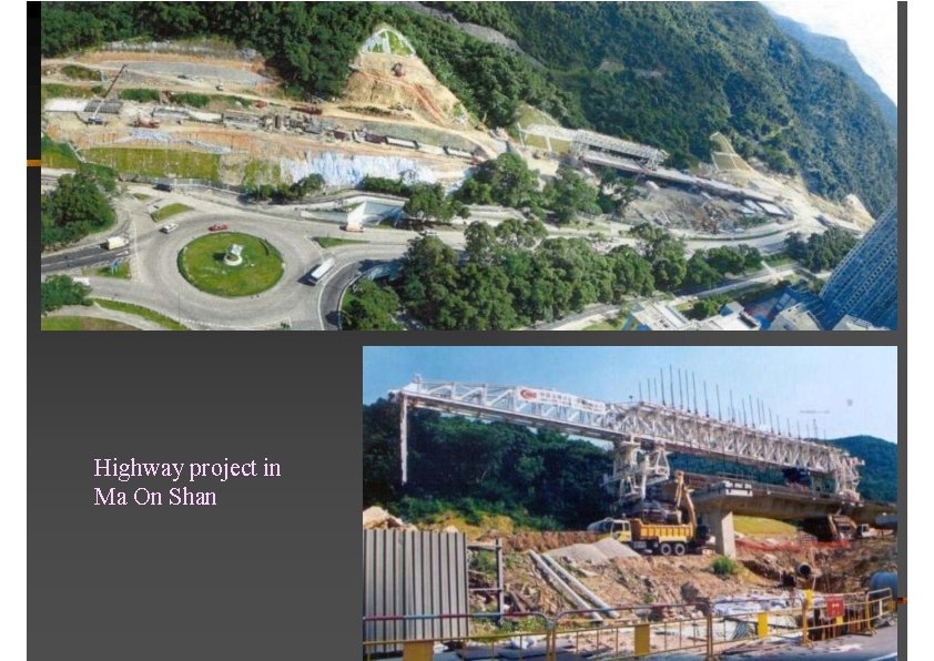 Highway project in Ma On Shan 