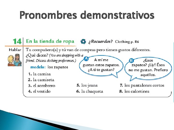 Pronombres demonstrativos 