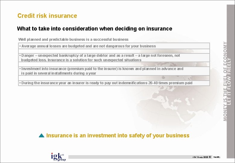 Credit risk insurance What to take into consideration when deciding on insurance Well planned
