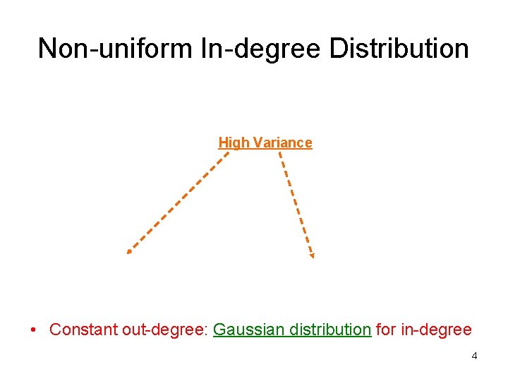 Non-uniform In-degree Distribution High Variance • Constant out-degree: Gaussian distribution for in-degree 4 