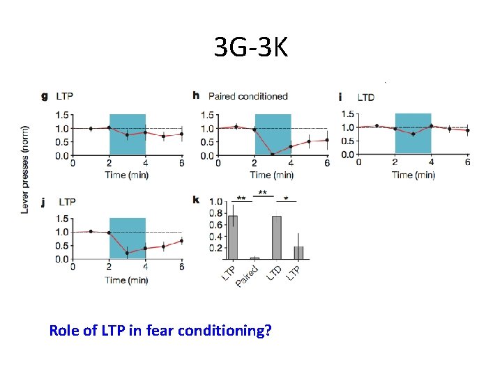 3 G-3 K Role of LTP in fear conditioning? 