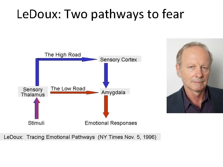 Le. Doux: Two pathways to fear 