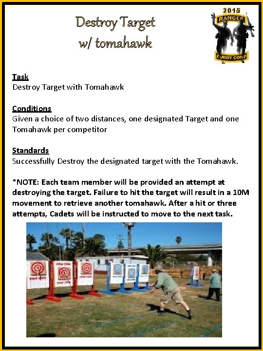 Destroy Target w/ tomahawk 2015 Task Destroy Target with Tomahawk Conditions Given a choice