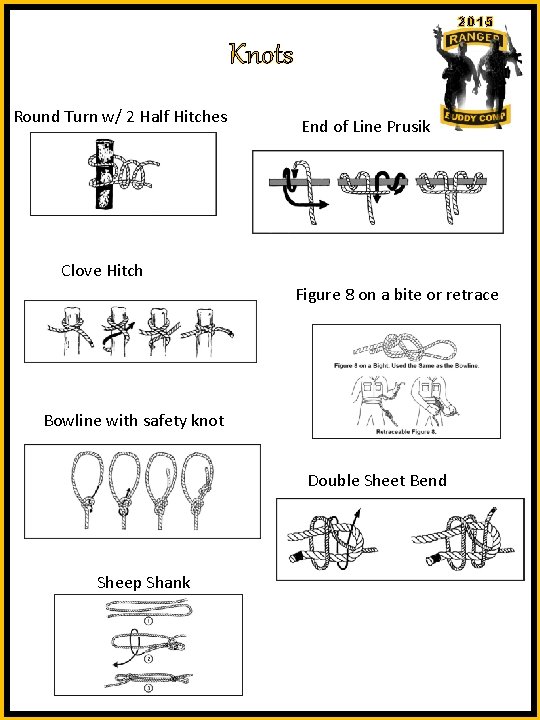 2015 Knots Round Turn w/ 2 Half Hitches End of Line Prusik Clove Hitch