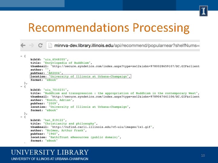 Recommendations Processing 10 