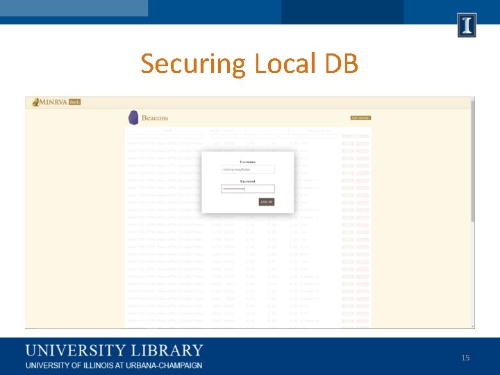 Securing Local DB 15 