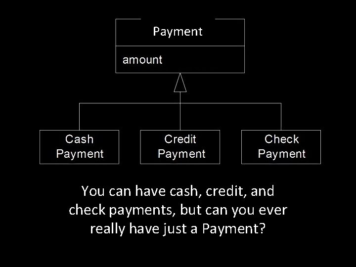Payment You can have cash, credit, and check payments, but can you ever really