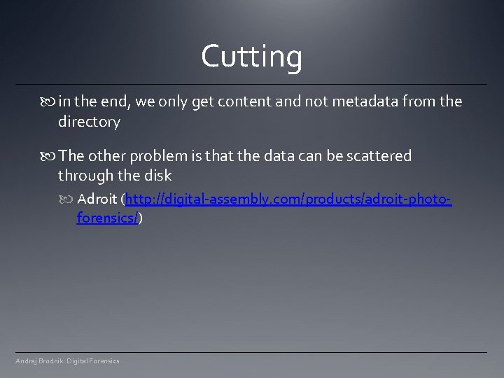 Cutting in the end, we only get content and not metadata from the directory Cutting in the end, we only get content and not metadata from the directory