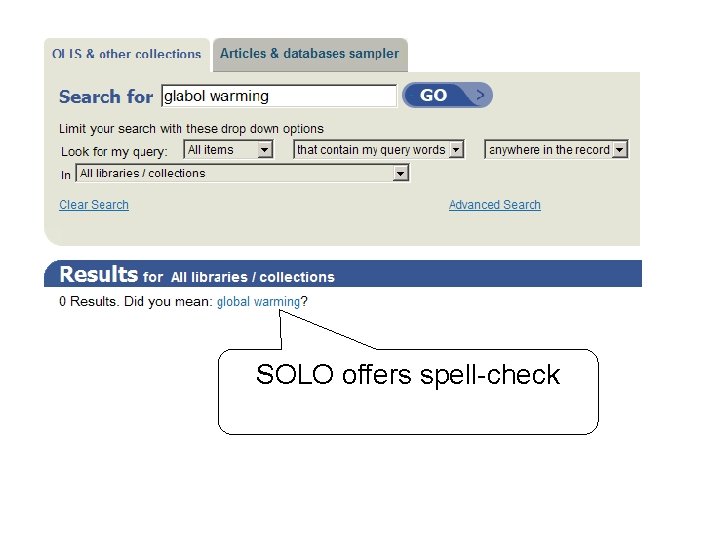 SOLO offers spell-check 