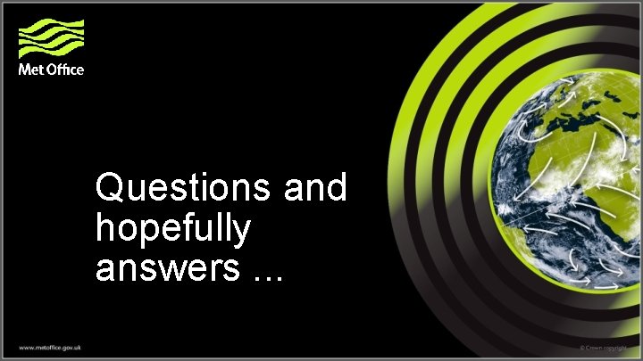 Questions and hopefully answers. . . 